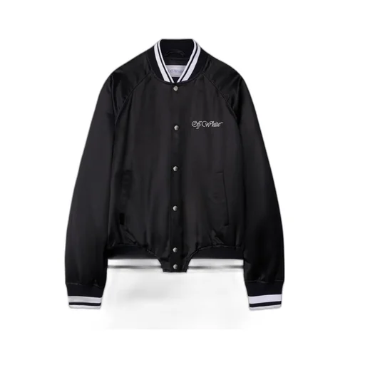 College Straight Hem Bomber Jacket