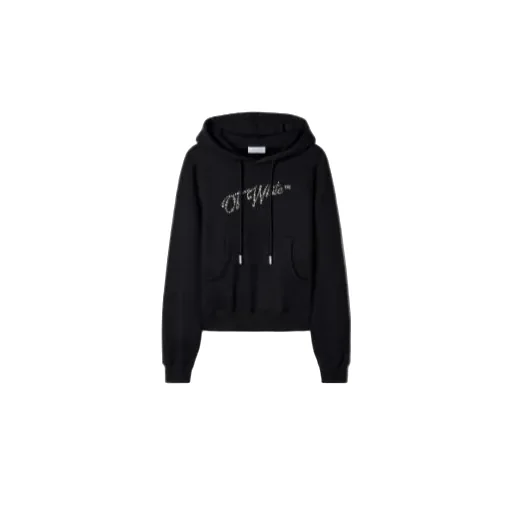 Logo Embellished Drawstring Hoodie