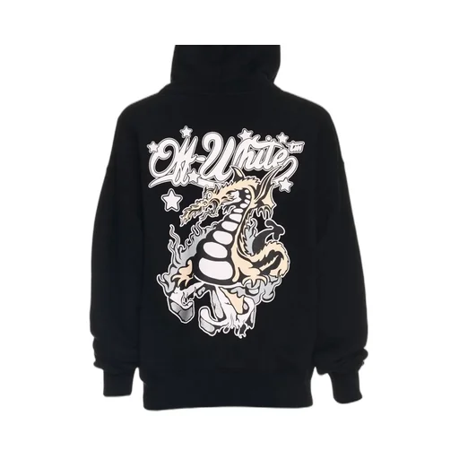 Dragon Printed Drawstring Hoodie