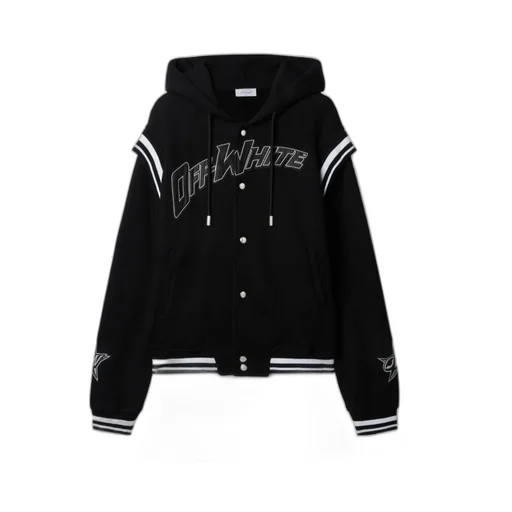 Logo Detailed Drawstring Bomber Jacket