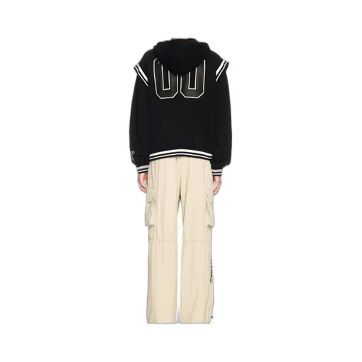 Logo Detailed Drawstring Bomber Jacket