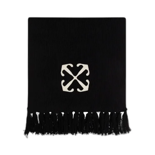 Arrow Embroidered Fringed Scarf