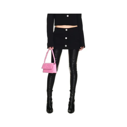 Logo Embroidered Mid-Rise Mini Skirt
