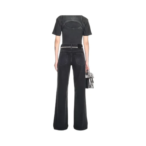 Belted Wide Jeans