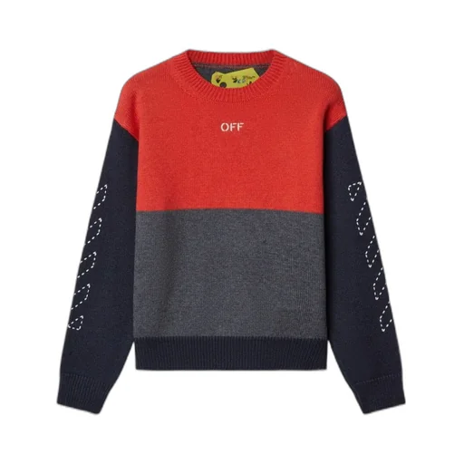 Arrow Stitched Colour-Block Jumper