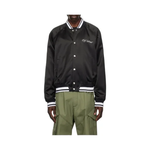 College Straight Hem Bomber Jacket
