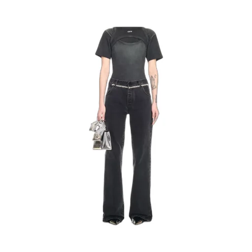 Belted Wide Jeans