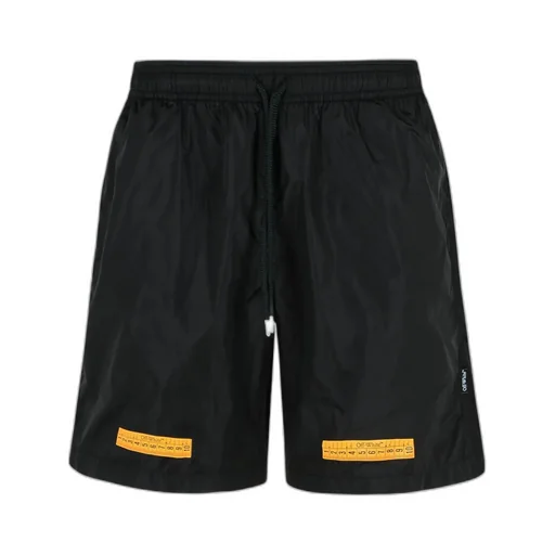 Logo Patch Drawstring Swim Shorts