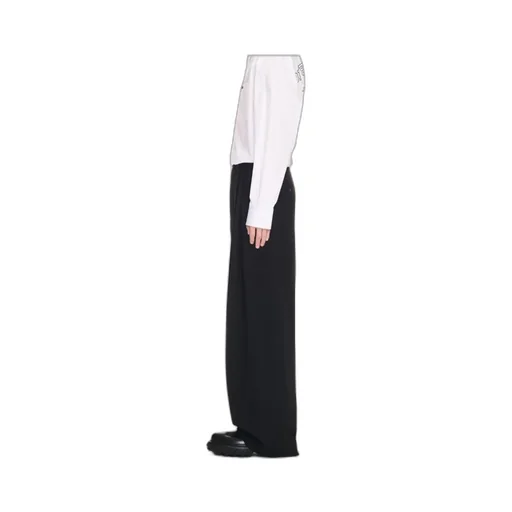Dart Detailed Wide Leg Pants