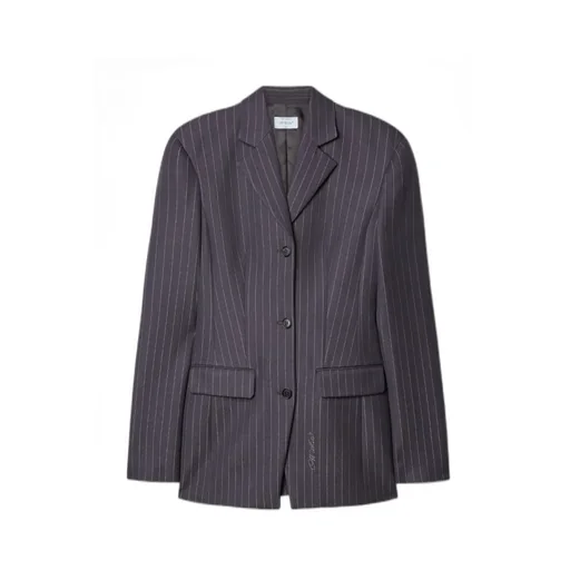 Striped Single-Breasted Blazer