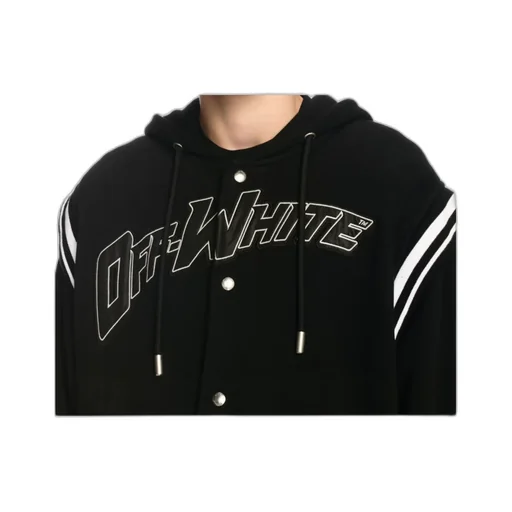 Logo Detailed Drawstring Bomber Jacket