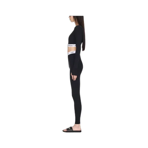 Logo Waistband Stretch Leggings