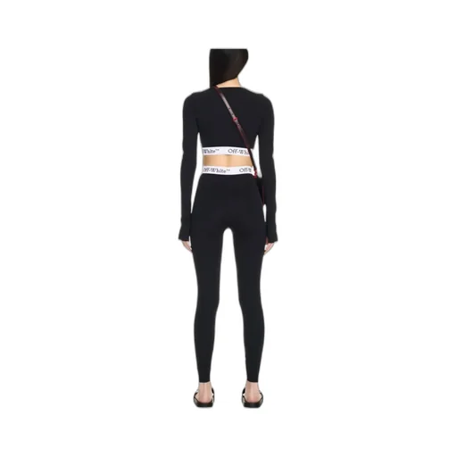 Logo Waistband Stretch Leggings