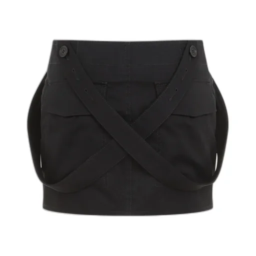 Zip-Up Button Detailed Skirt