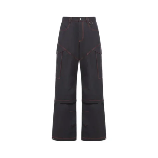 Button Detailed Wide Leg Pants