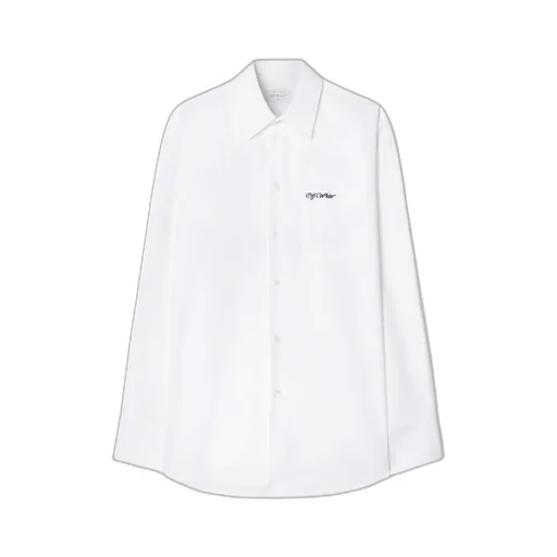 Logo Embroidered Long-Sleeved Shirt