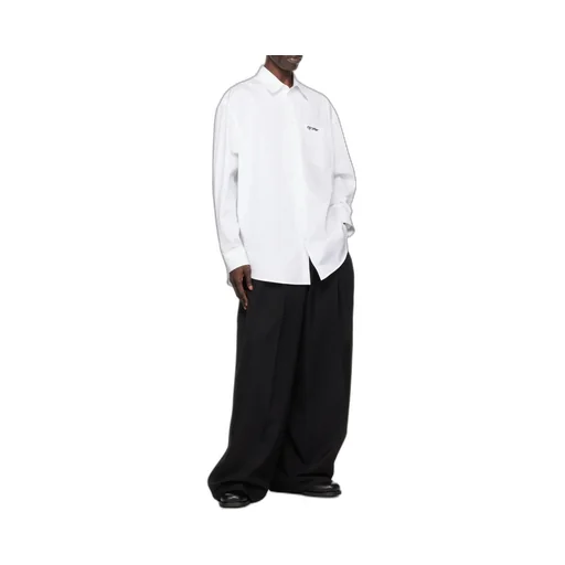 Logo Embroidered Long-Sleeved Shirt