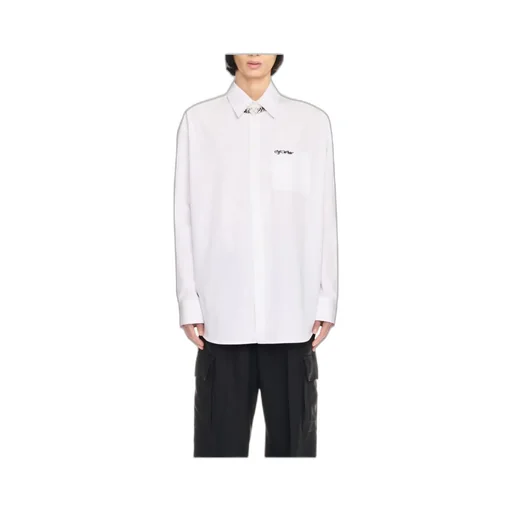 Logo Embroidered Long-Sleeved Shirt