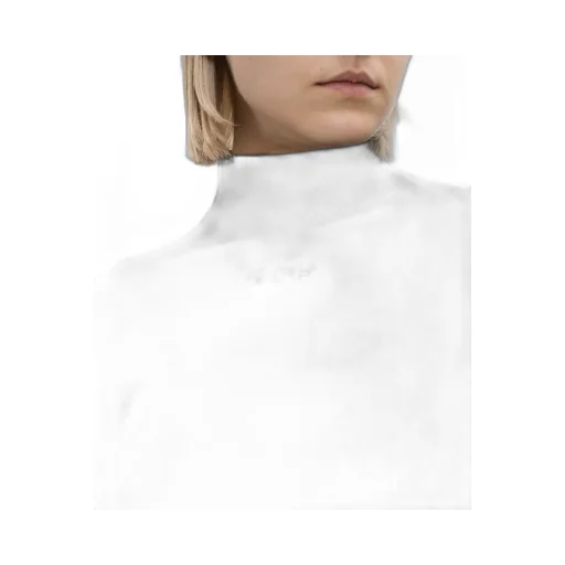 Off Stamp High Neck Long-Sleeved Dress