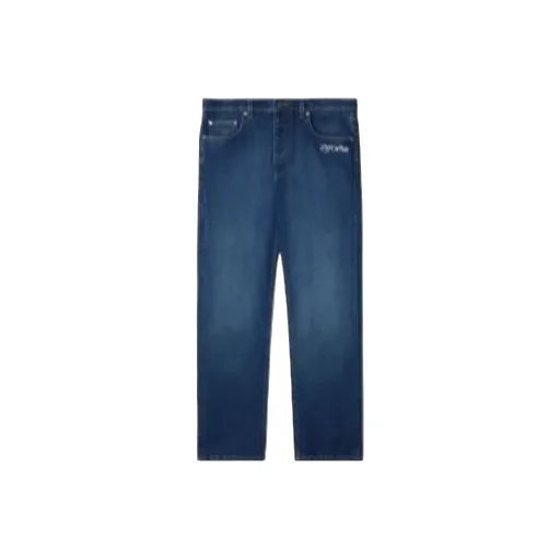 Logo Patch Straight Leg Jeans
