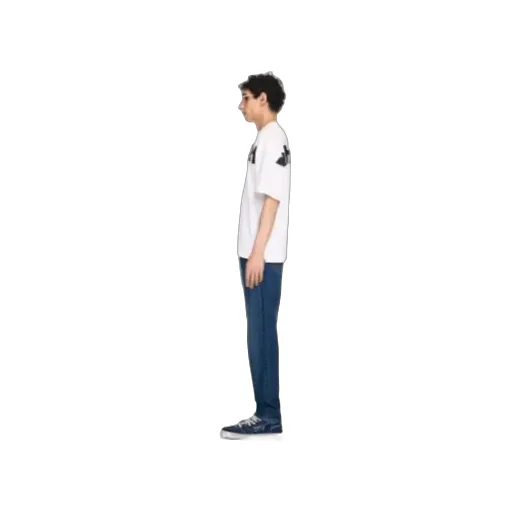 Logo Patch Straight Leg Jeans