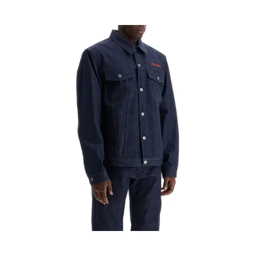 Logo Embroidered Denim Jacket