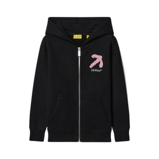 Arrow Acrylic Zip-Up Hoodie
