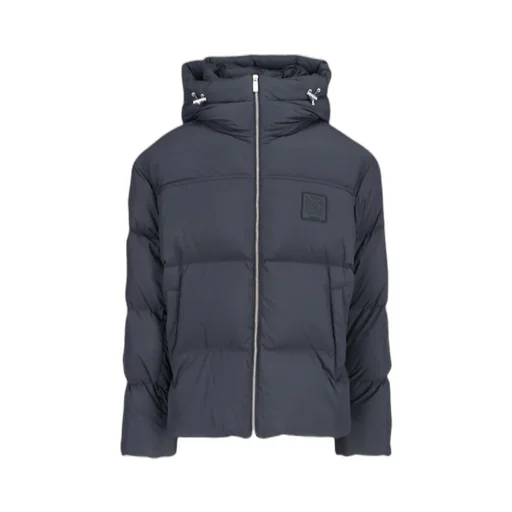 Logo Patch Zip-Up Down Jacket