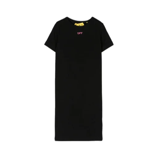 Logo Printed Crewneck Dress
