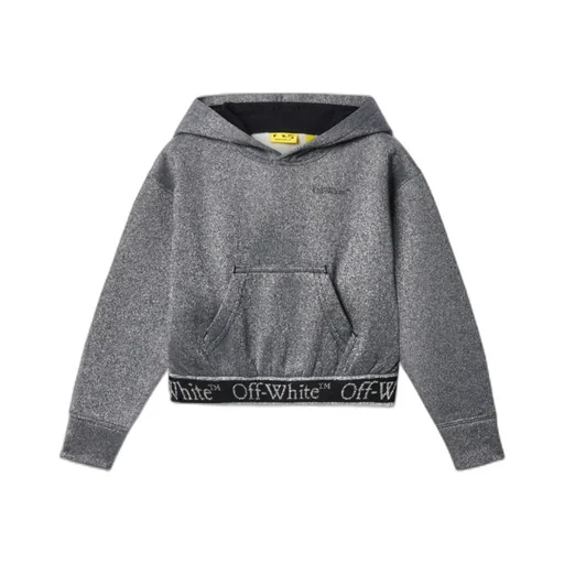 Bookish Logo Band Metallic Effect Hoodie