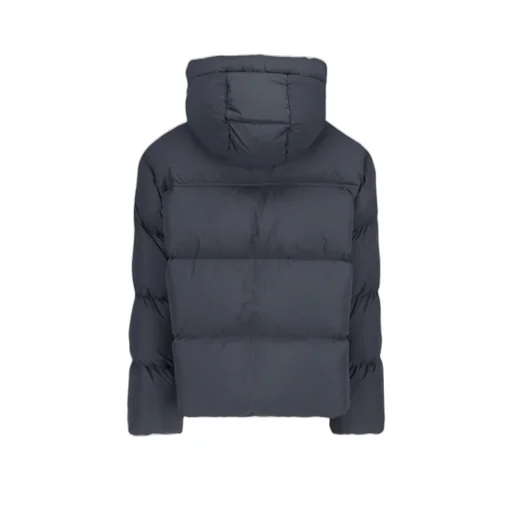 Logo Patch Zip-Up Down Jacket