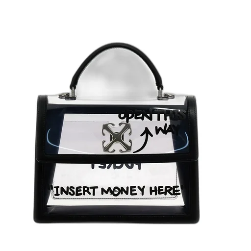 Logo Plaque Foldover Top Tote Bag