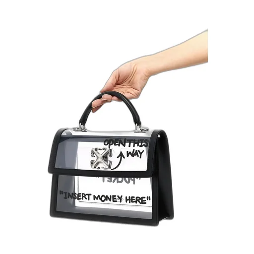 Logo Plaque Foldover Top Tote Bag