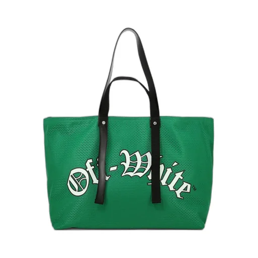 Logo Printed Mesh Top Handle Bag
