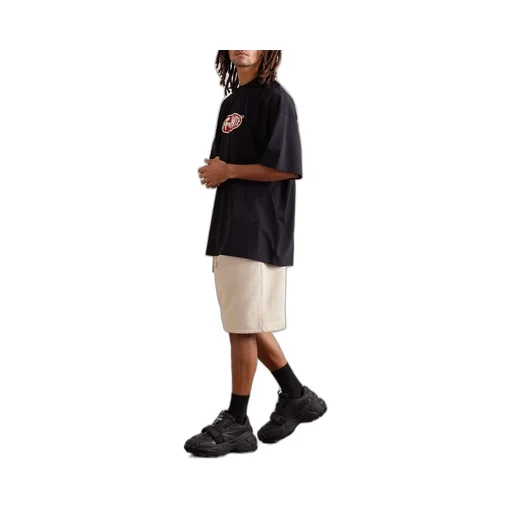 Diag-Stripe Cotton Track Shorts