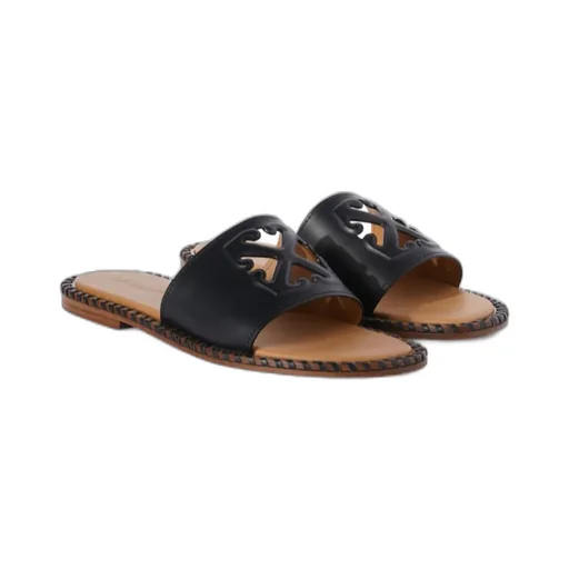 Twist Arrow-Embossed Slip-On Slides