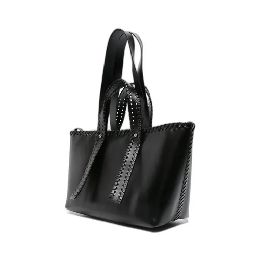 Arrows-Stitch Leather Tote Bag