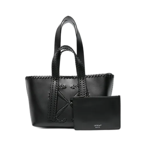 Arrows-Stitch Leather Tote Bag