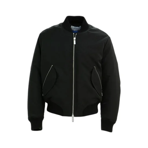 Zip-Up Padded Bomber Jacket