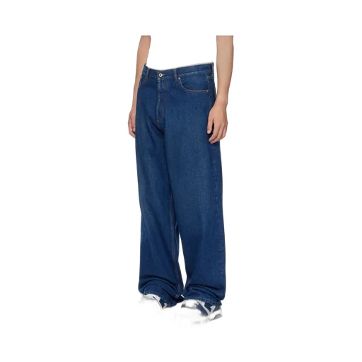 Logo Patch Wide Leg Jeans