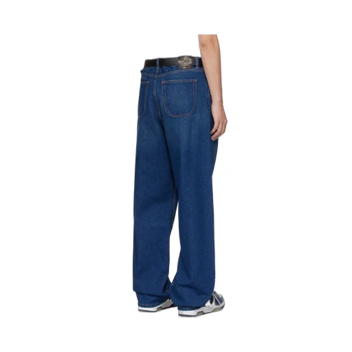 Logo Patch Wide Leg Jeans