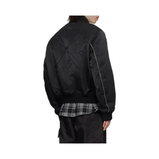 Zip-Up Padded Bomber Jacket