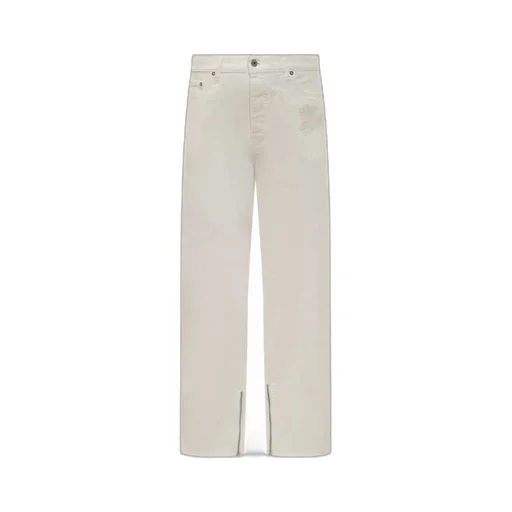 Logo Embroidered Straight Leg Jeans