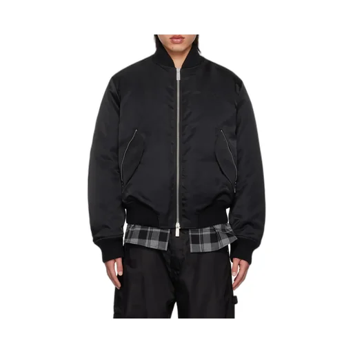 Zip-Up Padded Bomber Jacket