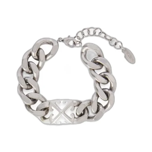 Arrows-Motif Logo Engraved Bracelet