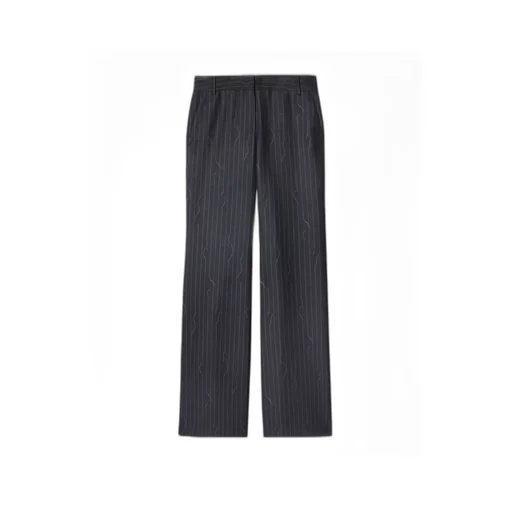 Stripe Detailed Flared Pants