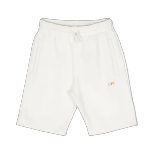 Diag-Stripe-Print Cotton Shorts