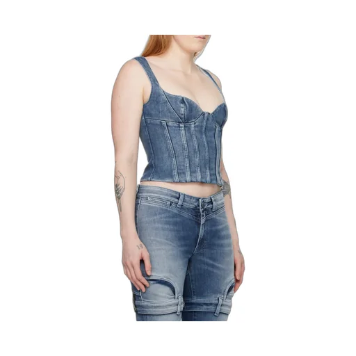 Bustier Sleeveless Denim Top