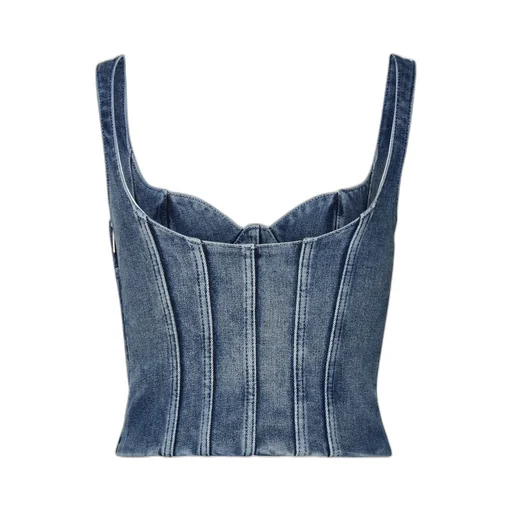 Bustier Sleeveless Denim Top