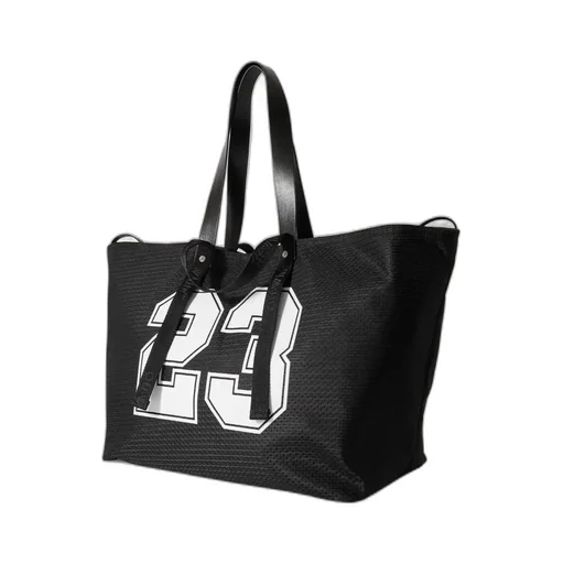 Logo Printed Top Handle Bag